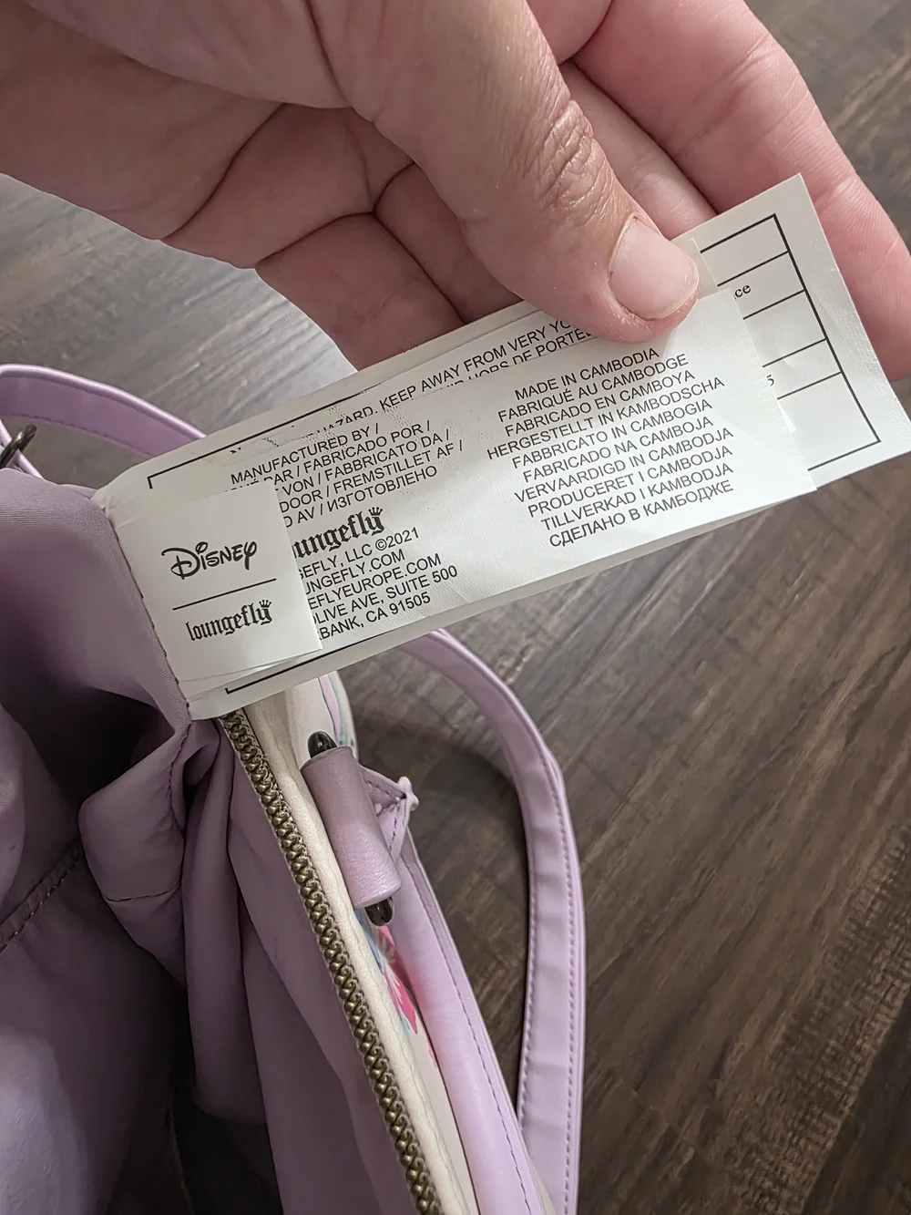 Disney Lilo & Stitch Lavender Satchel Bag